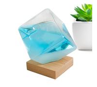 del barometro - tempesta cubo grande - Squisito ornamento da scrivania, barometro liquido modificabile per regalo di compleanno, Natale, matrimonio