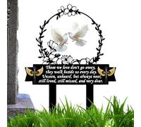del cimitero acrilico 2D per esterni - Decorazioni per cortili di tombe | Cuore e Crossing Memorial Sympathy Markers Grave Markers per il giardino del cortile all'aperto