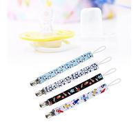 del Ciuccio, Cinghia del Ciuccio da 4 Pcs Cinghia di Capezzolo di Cavelatinetto della Catena del Ciuccio di Cotone Cinghia di Cotone Supporto per Capezzolo per Bambino Set di (5)