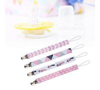 del Ciuccio, Cinghia del Ciuccio da 4 Pcs Cinghia di Capezzolo di Cavelatinetto della Catena del Ciuccio di Cotone Cinghia di Cotone Supporto per Capezzolo per Bambino Set di (6)