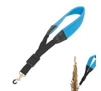 del collo di sassofono - supporto per strumenti sicuro per tutti i giocatori | Nylon e pellicola finta con un gancio di metallo resistente, comodo design regolabile imbottito per prove musical