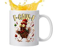Del Gallo - Divertente Gallo In Ceramica Da 35cl Novità,Umorismo Nelle Tazze Per Caffè E Tè,Per Casa Ufficio Vacanza Compleanno Natale Vino Succo Latte Uomini Amici Famiglia Colleghi