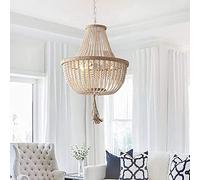 del lampadario in Perline, Lampada Boho con di Giada, Ciondolo soffitto a 3 Leggero Perle per Soggiorno Isola Cucina Camera da Letto