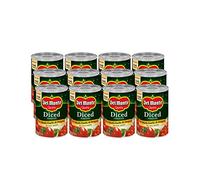 Del Monte Pomodori a cubetti in scatola con basilico, aglio, origano e sale senza aggiunto, 15 oz (confezione da 12)
