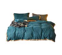 del Piumino Doppio Blu Size Rosso Inverno Copripiumino Biancheria da Letto Doppia copritura coperture per Trapunta Set di Cover Piatti Flanella Calda Twin (Green King)