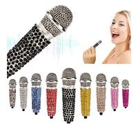 DELADOLA Mini microfono portatile, piccolo microfono vocale, microfono ASMR, microfono per telefono, mini microfono per karaoke per registrazione vocale, chat e canto su iPhone, Android, computer