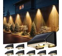 Delaiglow Luci da Esterno Giardino 8 Pezzi Lampade Solari da Giardino Bianco Caldo Luce Solare LED Impermeabile Creando un'atmosfera Suggestiva Per Recinzione, Muro e Giardino