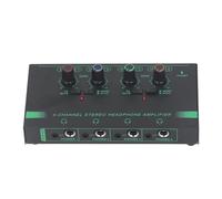 Delaman Amplificatore per cuffie stereo a 4 canali, splitter per cuffie stereo con commutazione mono/stereo, amplificatore di distribuzione per cuffie, alimentatore di tipo C