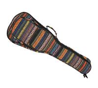 Delaman Borsa per ukulele a doppia tracolla in stile etnico, custodia per chitarra a 4 corde, doppia tracolla, in cotone spesso integrato, portatile, design adatto per i viaggi, Multicolore,