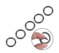 Delaman Moschettone Rotondo Estable Y Confiable, 5Pcs Anelli A Moschettone In Lega Di Zinco Rotondo Moschettone Piuma Veloce Clip Gancio Portachiavi Per Escursionismo Campeggio