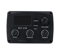Delaman Pickup per chitarra Accory Pickup LCD Display Tuner Kit di ricambio Accory per Folk Classic KLT-17A, include sintonizzatore e componenti pickup