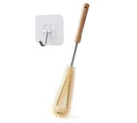 Delaman Scovolino per bottiglie, manico lungo in legno, design senza zone morte per bottiglie d'acqua, tazze, vasi, 1 pezzo, opzioni di dimensioni assortite 1-7