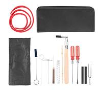 Delaman Set di strumenti per accordatura pianoforte, martello, righello di misura, cinghia di arresto, cacciavite, forcella insonorizzata, custodia, kit completo per la manutenzione del pianoforte