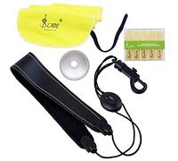 Delaman SLADE 4-in-1 Kit Accory per sassofono contralto, cintura, panno per la pulizia, ance, sordina in alluminio, strumento musicale per la cura e la manutenzione del sassofono, uso professionale