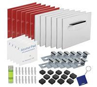 Delamiya Appendini autoadesivi resistenti, set da 12 pezzi, autoadesivi, 3 m, superficie adesiva extra forte, supporto per immagini e specchio, fino a 8 kg, in alluminio Dibond e vetro acrilico
