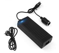 Delamiya Convertitore di Tensione da 230v a 12v, Adattatore per presa Accendisigari, Alimentatore per Auto 12V 10A (120W), Raddrizzatore di Rete, per Aspirapolvere Portatile per Auto