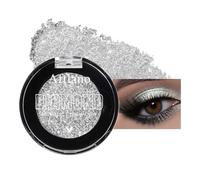 DE'LANCI Ombretto glitter bianco argento, ombretto metallico, altamente pigmentato, impermeabile, vegetarianismo, adatto per tutti i giorni, festa di danza, trucco dati, talc free #1H