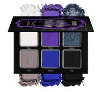 DE'LANCI Paletta Ombretto in Nero,Blu e Viola - Effetto Smokey Intenso con Finiture Opache e Lucenti.Ombretto Bianco e Grigio per Costumi da Strega,Vampiro e Trucchi Gotici.Gothic Eyeshadow Palette