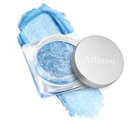 DE'LANCI Palette di ombretti con glitter, color crema, ombretto fresco e durevole per 24 ore, texture cremosa per feste estive, vacanze al mare e look naturali del giorno, altamente pigmentato, senza