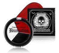 DE'LANCI Trucco Halloween Rosso Nero e Bianco Viso e Corpo, Gothic Black White Red Foundation, Trucco Pallido Da Gotico Clown Mimo Per Feste, naturale, adatto per tutte le tonalità della pelle