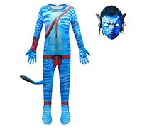 Delanhon Costume da cosplay per bambini, con body da Jake Sully Neytiri, per giochi di ruolo (140, stile 1)