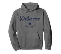 Delaware EST. 1787 Il Primo Orgoglio di Stato Felpa con Cappuccio