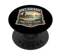 Delaware Il primo viaggio di ricordo dei visitatori di stato PopSockets PopGrip Adesivo