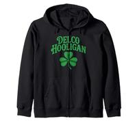 Delco Hooligan Irlandese Delaware County Pennsylvania Clover Felpa con Cappuccio