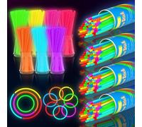 DELEE 400 bastoncini luminosi, confezioni per feste, riempitivi per sacchetti con connettori per bracciali, collane al neon fluorescenti di alta qualità per bambini, forniture per feste, matrimoni