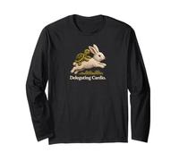 Delegando Cardio Divertente Turtle Bunny Cottagecore Maglia a Manica
