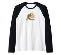 Delegando Cardio Divertente Turtle Bunny Cottagecore Maglia con Maniche Raglan
