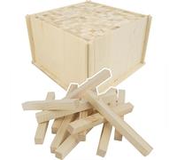 Delegn Legnetti Accendifuoco Eccellente Qualità Essicata di Abete-Larice per Stufa, Camino, Caminetto, BBQ, Forno, Confezionata in 1 Scatola di Legno 256 pezzi - 5 Kg Totale