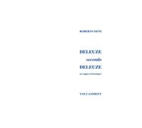 Deleuze secondo Deleuze di Roberto Sieni, 2019, Youcanprint