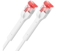 deleyCON 0,25m CAT 6A Cavo Patch Sottile Spina RJ45 Flessibile 10 Gbit/s GIGABIT LAN DSL RJ45 Cavo Ethernet Cavo di Rete Senza Alogeni Bianco