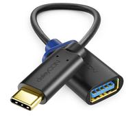 deleyCON 1 Pezzo Adattatore USB C a USB A - Tipo C a USB 3.0 OTG - Cavo Compatibile con iPhone 17 16 Pro Max/15 Pro Max, iPad Pro, MacBook Pro/Air, Galaxy S25/S24/S23, Computer e Notebook