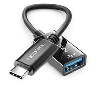 deleyCON 1 Pezzo Cavo Adattatore USB-C a USB OTG 17cm - Adattatore OTG per Cellulare 5 Gbit/s - Thunderbolt 3/4 a USB 3.0 Compatibile con iPhone 16 15 Pro Max MacBook Pro Air 2023 iPad Mini iMac