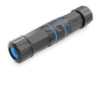 deleyCON 1 Pezzo Cavo Patch CAT 6 Accoppiatore Esterno RJ45 LAN Cavo di Rete DSL Connettore IP68 Impermeabile Antipolvere Cavo Ethernet Prolunga Esterno Giardino 2x Presa RJ45 Nero