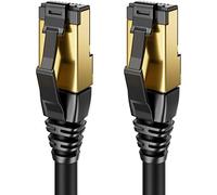 deleyCON 10m Cavo LAN CAT8.1 Patch Rete - Cavo RJ45 LAN DSL Rame Schermatura S/FTP 2000 MHz 40 Gbit - CAT.8 Ethernet Connettore RJ45 Placcato Oro - Nero