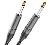 deleyCON 10m Cavo Strumento 6,35mm a 6,35mm Jack Mono AUX - Qualità Studio - in puro Rame OFC (AWG24) - Cavo Jack per Chitarra Elettrica Basso Amplificatore Mixer Tastiera