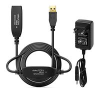 deleyCON 10m Cavo USB 3.0 Attivo Prolunga Attiva con 2 Amplificatore di Segnale e Alimentatore Cavo Ripetitore USB3.0 Cavo di Prolunga PC Computer Stampante Scanner