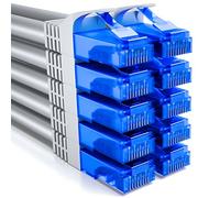 deleyCON 10x 2m CAT6 Set di Cavi di Rete - U-UTP RJ45 CAT-6 Cavo Patch LAN Cavo Ethernet DSL Switch Router Modem Ripetitore Pannello Patch - Grigio