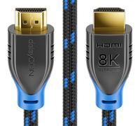 deleyCON 1m 8K Cavo HDMI 2.1 (48G, ULTRA Highspeed) 8K@60Hz 4K@120Hz 2K@144Hz/165Hz EARC HDCP 2.3/2.2 - Compatibile con Xbox DTS:X HDR Dinamico Dolby Atmos TV PS5 Soundbar Monitor - Nero