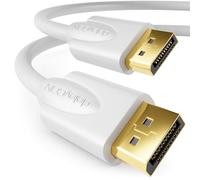deleyCON 1m Cavo DisplayPort - 4K 2160p 3D HDCP - Spina DP (20 Pin) su Spina DP (20 Pin) PC Notebook Monitore Scheda Grafica - Bianco