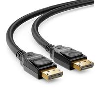 deleyCON 1m Cavo DisplayPort 8K 1.4 - da 1080p a 8K - Ideale per Monitor Gaming fino a 240Hz PC HBR3 DSC HDR10 - Nero
