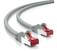 deleyCON 1m Cavo Patch CAT6 - S/FTP PIMF Schermatura - CAT-6 RJ45 Cavo di Rete Ethernet LAN Router DSL Switch Router Modem - Grigio