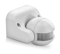 deleyCON 1x Infrarossi Rilevatore di Movimento Risalire in Superficie Montaggio a Parete Interno Esterno a Prova di Spruzzi D'Acqua Barra di Inclinazione 180° Area di Lavoro Portata 12m Bianco