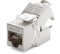 deleyCON 1x Modulo Keystone CAT7 - Compatibile con Cavi CAT7/CAT6/CAT6a - per Cavi Rigidi e Patch - Schermatura STP - Presa RJ45 fino a 1000 MHz e 10 Gbit/s - con Morsetto a Taglio (LSA)