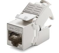 deleyCON 1x Modulo Keystone Jack CAT6a Cavo Patch Cavo di Rete Connettore Schermatura STP Presa di Rete RJ45 Patch Panel Estensione del Supporto Keystone