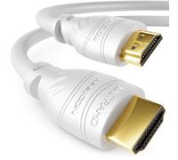 deleyCON 20m Cavo HDMI 2.0a/b - Alta Velocità con Ethernet - UHD 2160p 4K@60Hz 4:2:0 HDCP 2.2 ARC CEC Ethernet 18Gbps 3D Full HD 1080p - Bianco
