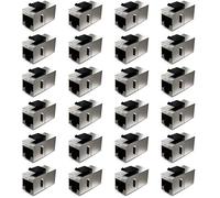 deleyCON 24x Modulo Keystone CAT6a Accoppiatore Patch 10 Gbit/s Schermato - Doppia Presa RJ45 per Patch Panel/Supporto Keystone - Estensione